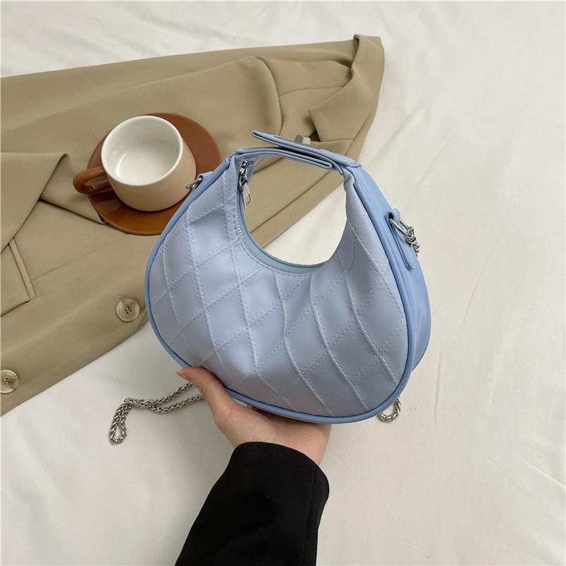 Elegant Soft Pu Crescent Bag For Women Versatile Daily Use With Interior Mobile Pocket Available In Various Shades