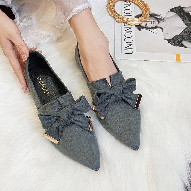 Fashion Flats Shoes Women Single Shoe Women's Spring Autumn Flat Shoes Deep Mouth Soft Top Women's Shoes 41-43 Loafers Women