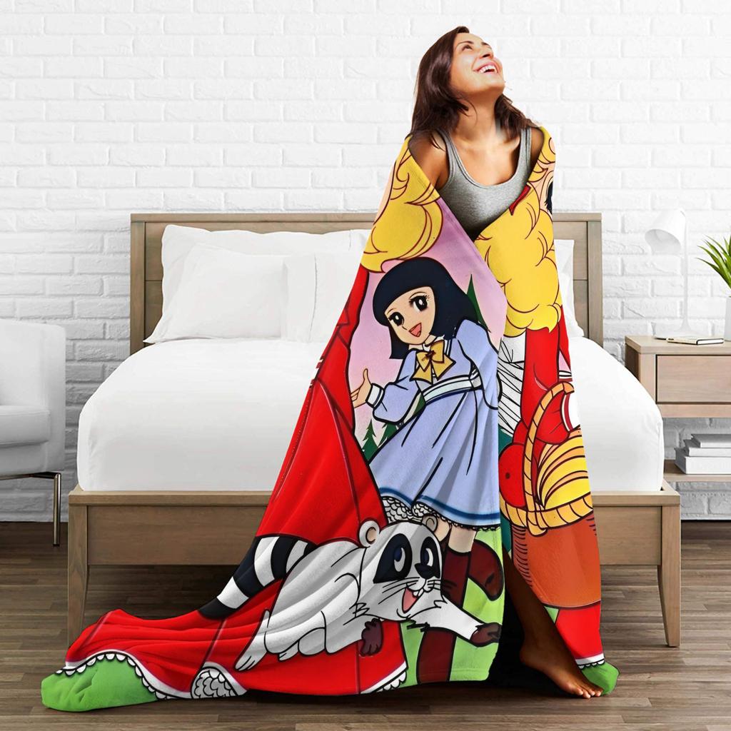 Candy Candy Cartoon Flannel Blanket Anime Fashion Throw Blanket for Sofa Bedding Lounge 125*100cm Quilt