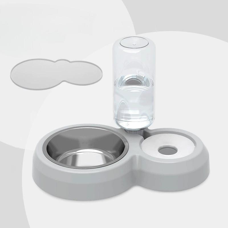 Dual Automatic Pet Feeder Bowl For Dogs And Cats Non Spill Plastic Water And Food Dispenser With Stand