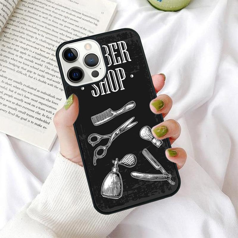 Barber Scissors Hairstylist Salon Phone Case for iPhone 17 Air 16 PRO MAX 15 14 PLUS 12 11 13 Cover Fundas Shell coque