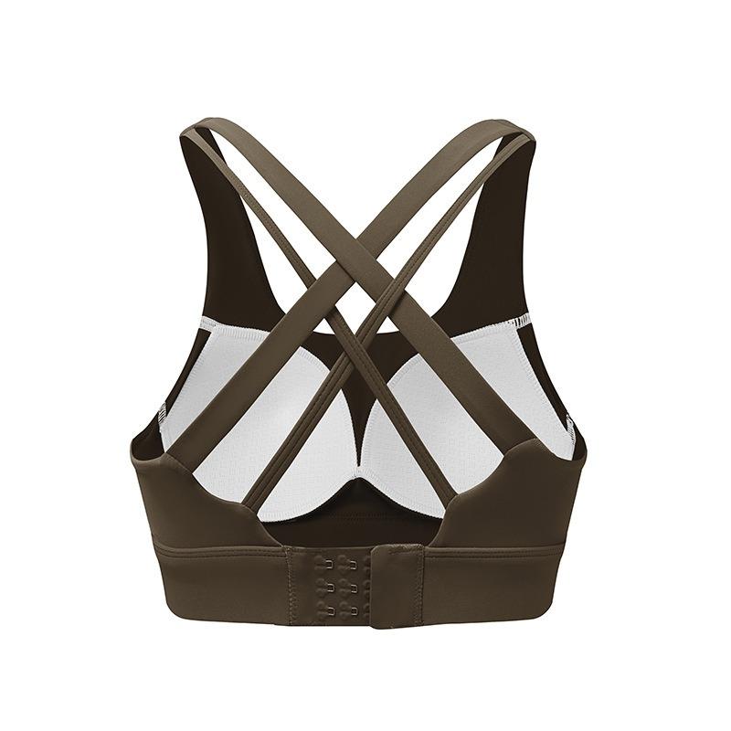 Women S Cross Back Fixed Cup Sports Bra For Yoga Running Fitness