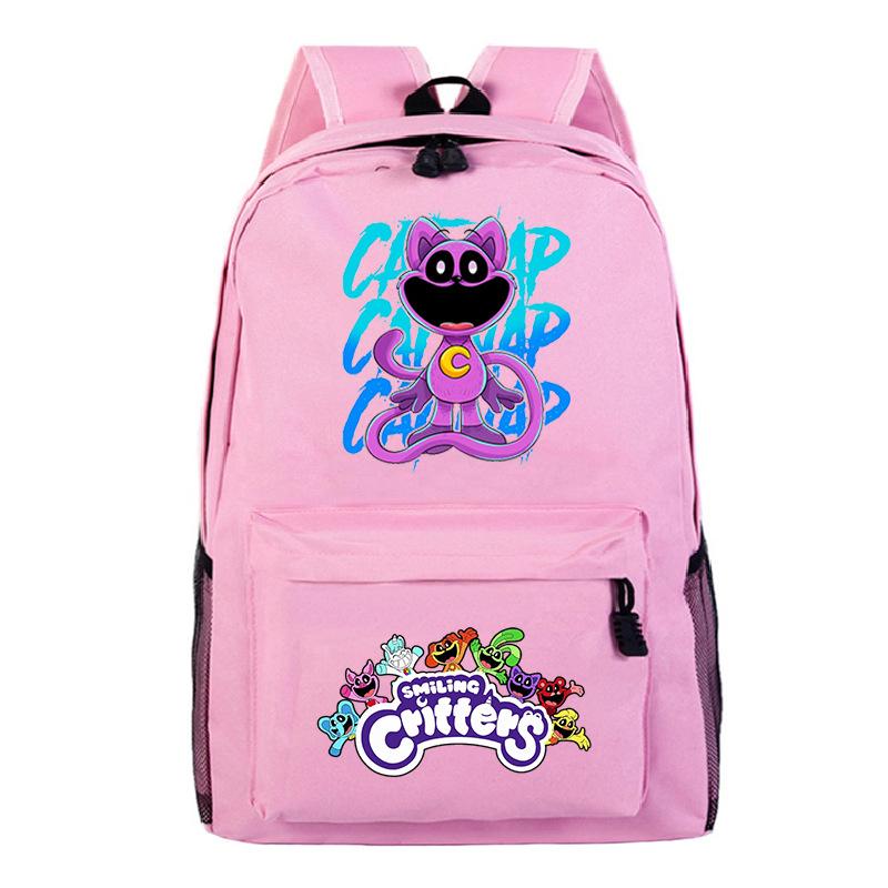 Smiling Critters Smiling Animals College Style Boys And Girls Junior High School Students School Bag Casual Backpack