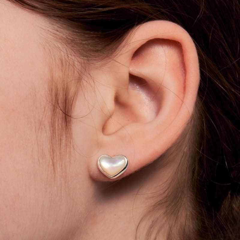 Hey NACRE HEART EARRING