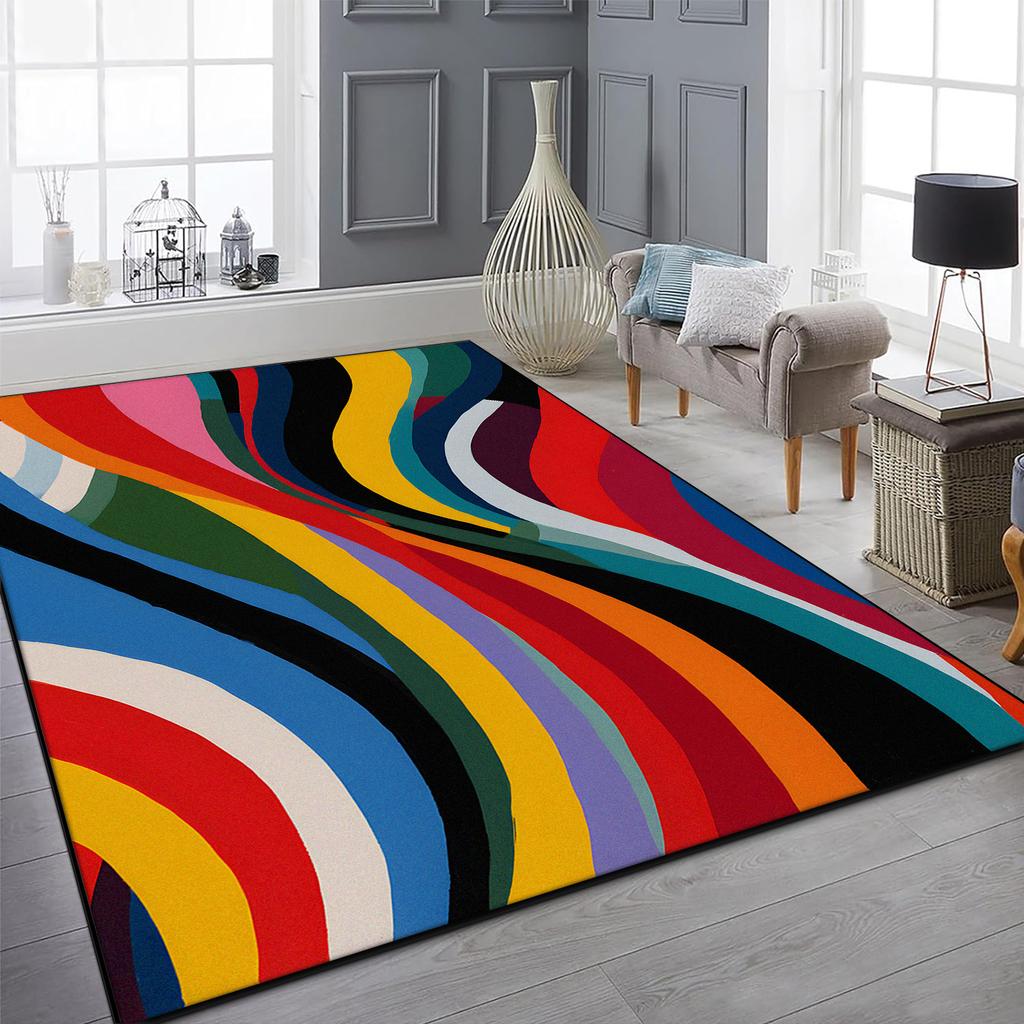 Modern Abstract Carpets Living Room Non-slip Decoration Home Bedroom Rug Coffee Tables Washable Parlor Floor Mat Dining Room