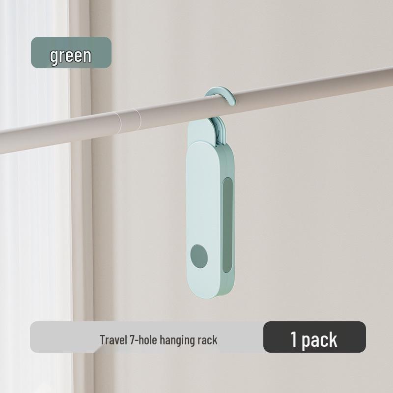 Xin Zao Portable Travel Clothes Hanger - Multi-functional Folding Rack with Seven Drying Holes for Hotel and Business Trips.