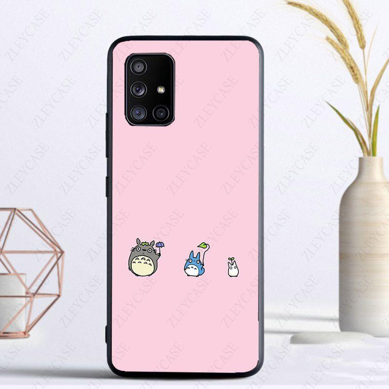 Happy Totoro Cat Phone Cover Funda For Samsung Galaxy A13 A53 A11 A12 A32 A22 A52S A10S A41 A42 A33 A20E A30S A40 A71 A21S Cases