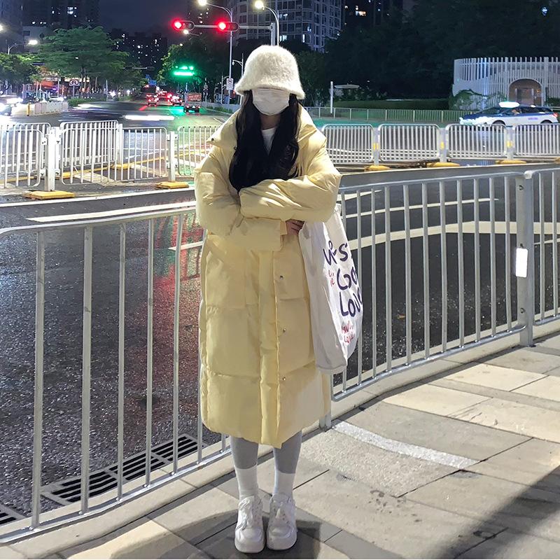 Down Jacket Women's Long Over-the-knee Winter New Korean Style Loose Cotton Jacket Thickened Bread Jacket for Women