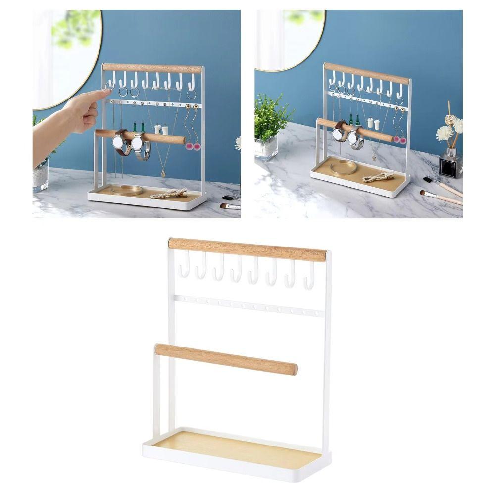 Stylish Jewelry Display Stand Large Capacity Bracelet Necklace Organizer Earrings Organization