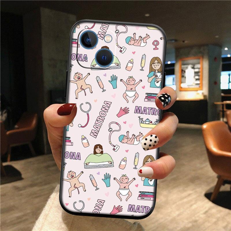 Arzt Krankenschwester Muschel Handyhülle für Samsung Galaxy A11 A12 A13 A15 A52S A53 A55 A56 A70 A71 A72 A73 F06 F16 F56 S10 Plus S10e