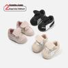 Korean Style Cotton Velvet Baby Walker Shoes - Comfortable Autumn/Winter Sports Shoes for Boys and Girls