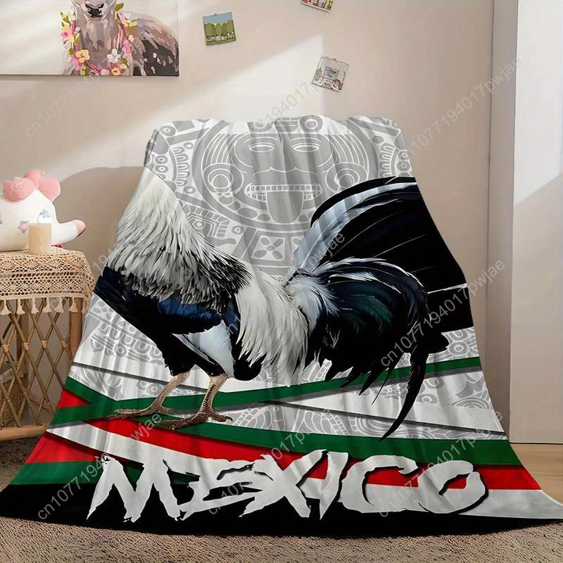 Cozy Rooster Pattern Print Blanket - Soft, Warm, And Lightweight For Sofa, Bed, Office, Camping, Travel, And Home Decor - Perfec 150cmx200cm
