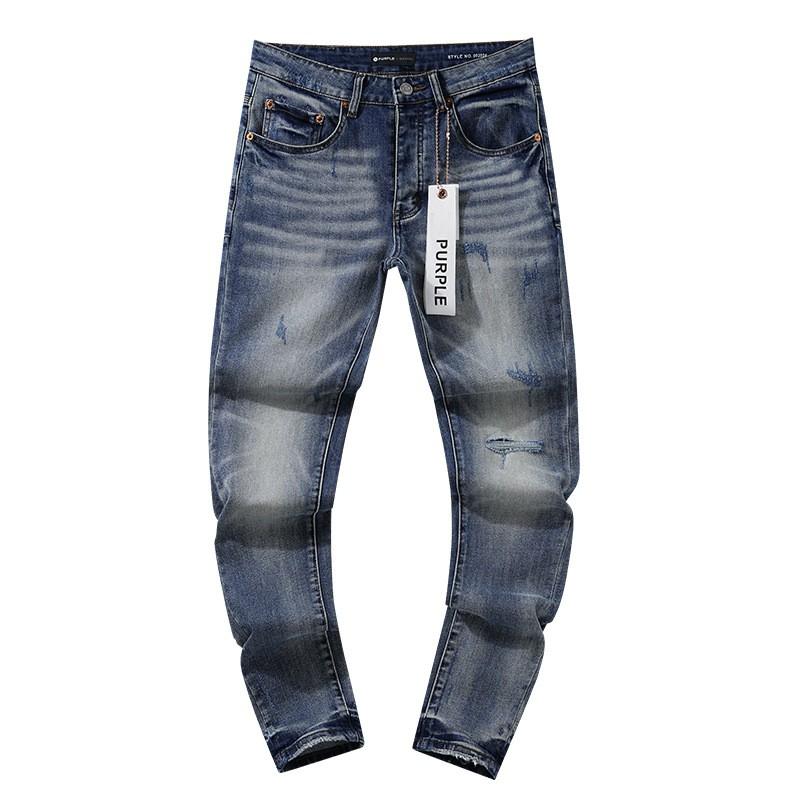 Jeans de Hombre Rectos con Parches Desgastados Estilo Vintage High Street Pantalones Casuales