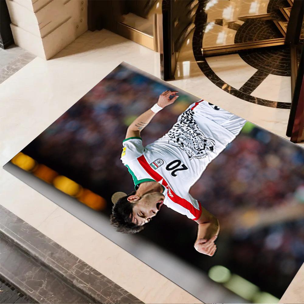 Iranian Football Player Floor Mat Design for Study room Decorate room Dormitory Hallway Anti-slip Rug Decorate Offices