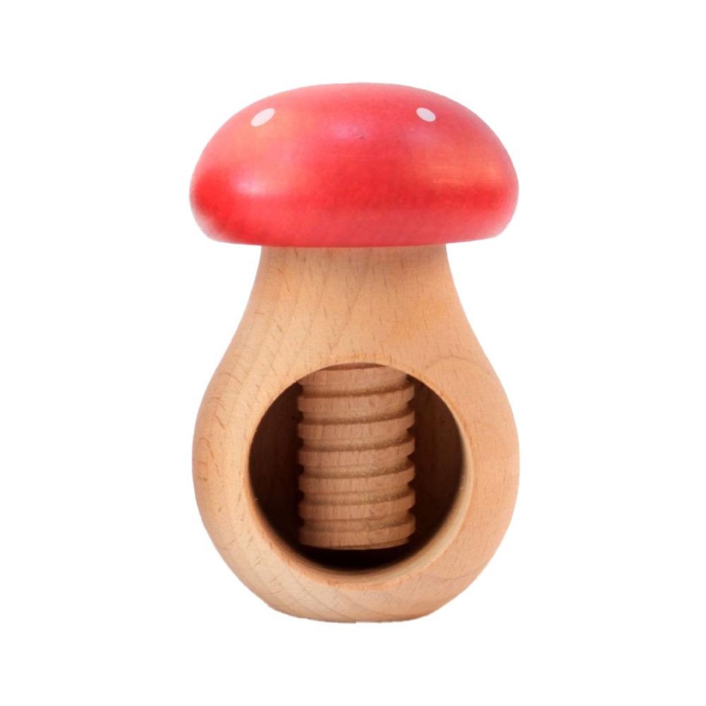 Practical Wooden Nutcracker Mushroom Shaped Easy Cracking Walnut Plier Multifunctional Nuts Tongs красный