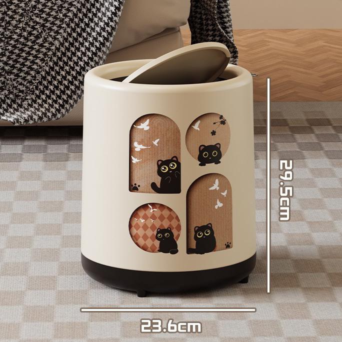 

Новый средневековый мусорный бак большой емкости эстетичный милый мультяшный мусорный бак с колесами для гостиной спальни кухни ванной комнаты have conver no-wheels