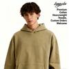 Fog Spring And Autumn American Solid Color Casual Loose Washed Boxy Hoodie Hoodie Men And Women