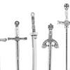 7 Pieces Alloy Swords Knife Charms, Mini Antique Sword Pendants, Charms for Necklace, Jewelry