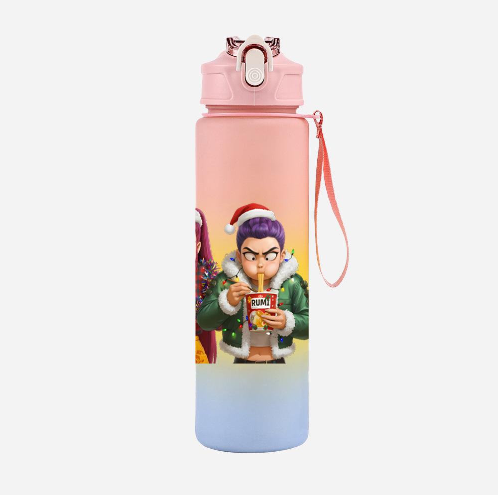 Bottiglia d'Acqua K-Pop Cacciatori di Demoni Stampata per Natale da 750 ml Tazza Grande Capacità Tazza da Acqua Portatile per Bambini Sport all'Aperto Regalo per Bambino