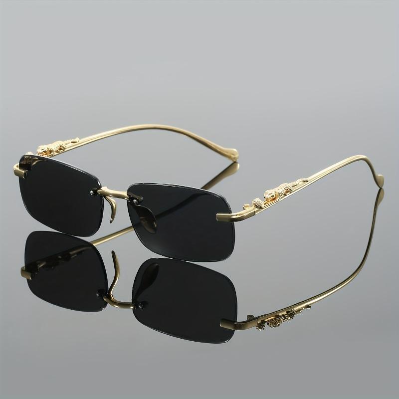Metal Leopard Children s Face Small New Comfortable Retro Frameless Square Glasses
