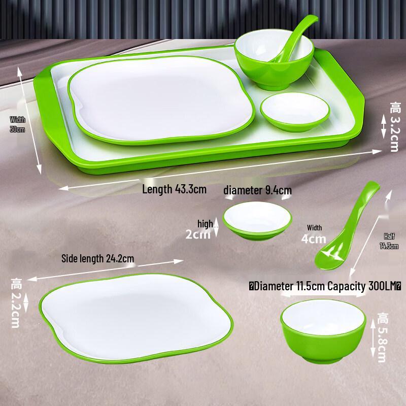 RuHan Commercial Melamine 4-Piece Tableware Set