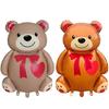 Love Cartoon Matte Heart Bear Aluminum Balloon for Birthday Party Valentine's Day Baby Shower Decorations