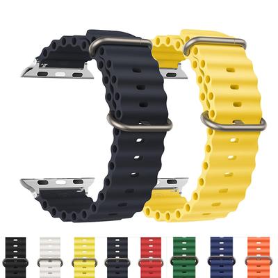 Silicone Strap For Apple Watch Band 44mm 49mm 40mm 45mm 41 38 Accessorie Correa Silicone Bracelet iWatch Ultra 2 Serie 7 6 Se 8 9