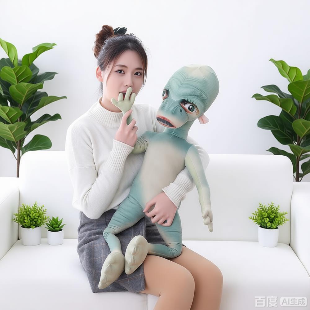 60-100 cm Peluche Alieno Cartone Animato Creativa Statuina Alieno dalla Testa Grande Regalo di Compleanno per Ragazzo Divertente Decorazione per la Casa Cuscino Peluche Alieno