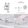 Fit Charms Fororiginal Bracelets Animal Series Flower Rabbit Holding Heart 100%Copper Jewelry Making For Women Gift