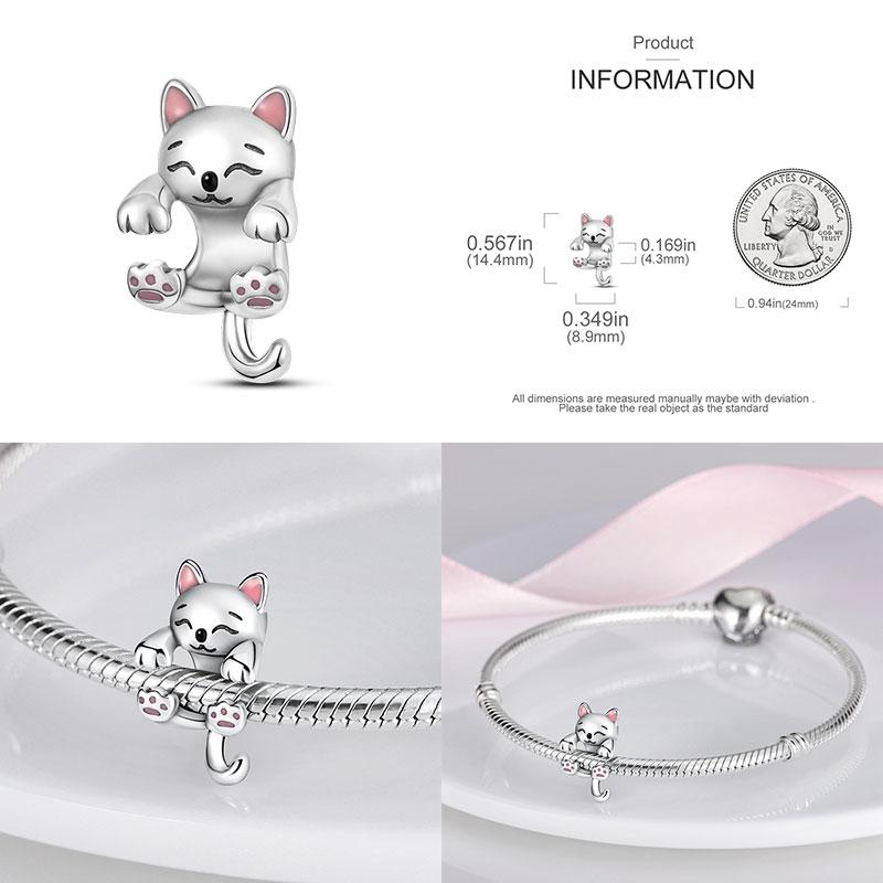 Fit Charms Fororiginal Bracelets Animal Series Flower Rabbit Holding Heart 100%Copper Jewelry Making For Women Gift