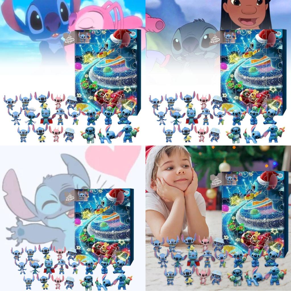 Großer PVC Weihnachts-Countdown Adventskalender mit entzückenden Charakteren und Figuren für Urlaubsspaß