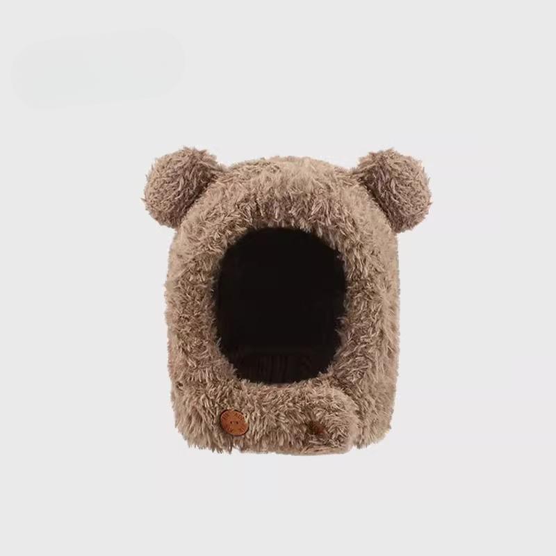 

New Wool Hat for Women In Autumn and Winter Fashion Versatile Knitted Head Hat Warm Big Head Circumference White Cold Hat Cute one size