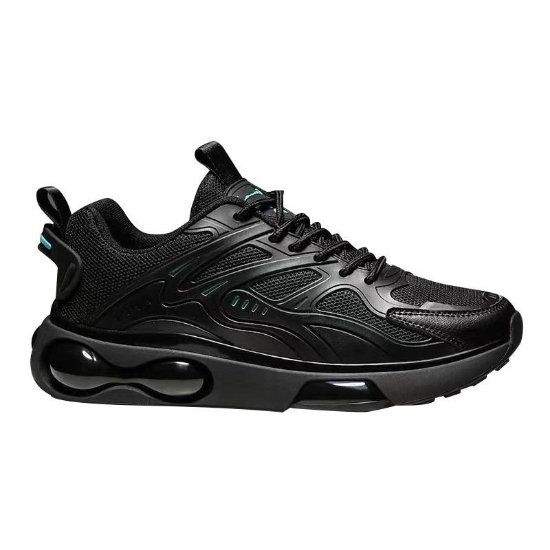 Black Fashion Leisure Sneakers for Men in Spring and AutumnTeenagers Mesh Breathable Anti-skid Climax Enhancing Daddy Shoes