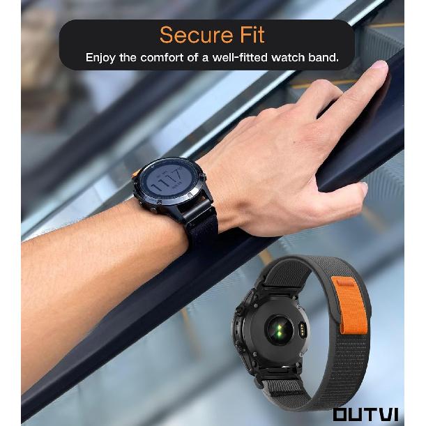 26mm Watch Band for Garmin Fenix 7x Sapphire Solar Fenix 6x Pro Solar Fenix 5x 3 Hr Quick Release Fit Nylon Watch Strap Replacement for Garmin Epix 2