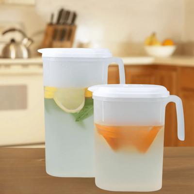 1800/2500ml Large Capacity Cold Kettle Household Plastic Transparent Fruit Tea Cold Tea Kettle White Boiled Water Kettle