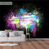 Graffiti-Wandbild, Farbspritzer-Tapete, abnehmbar, großformatig, 3D-Wandbild, Aufkleber, Wohnzimmer, Schlafzimmer, Heimdekoration