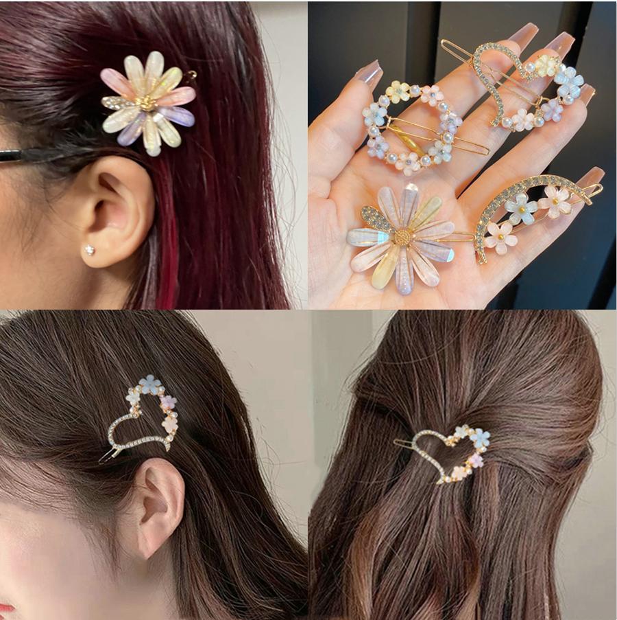 Neue Mode Frau Haarschmuck Dreieck Haarspange Nadel Metall Geometrische Legierung Mond Kreis Haarklammer Haarspange Mädchen Kopfschmuck