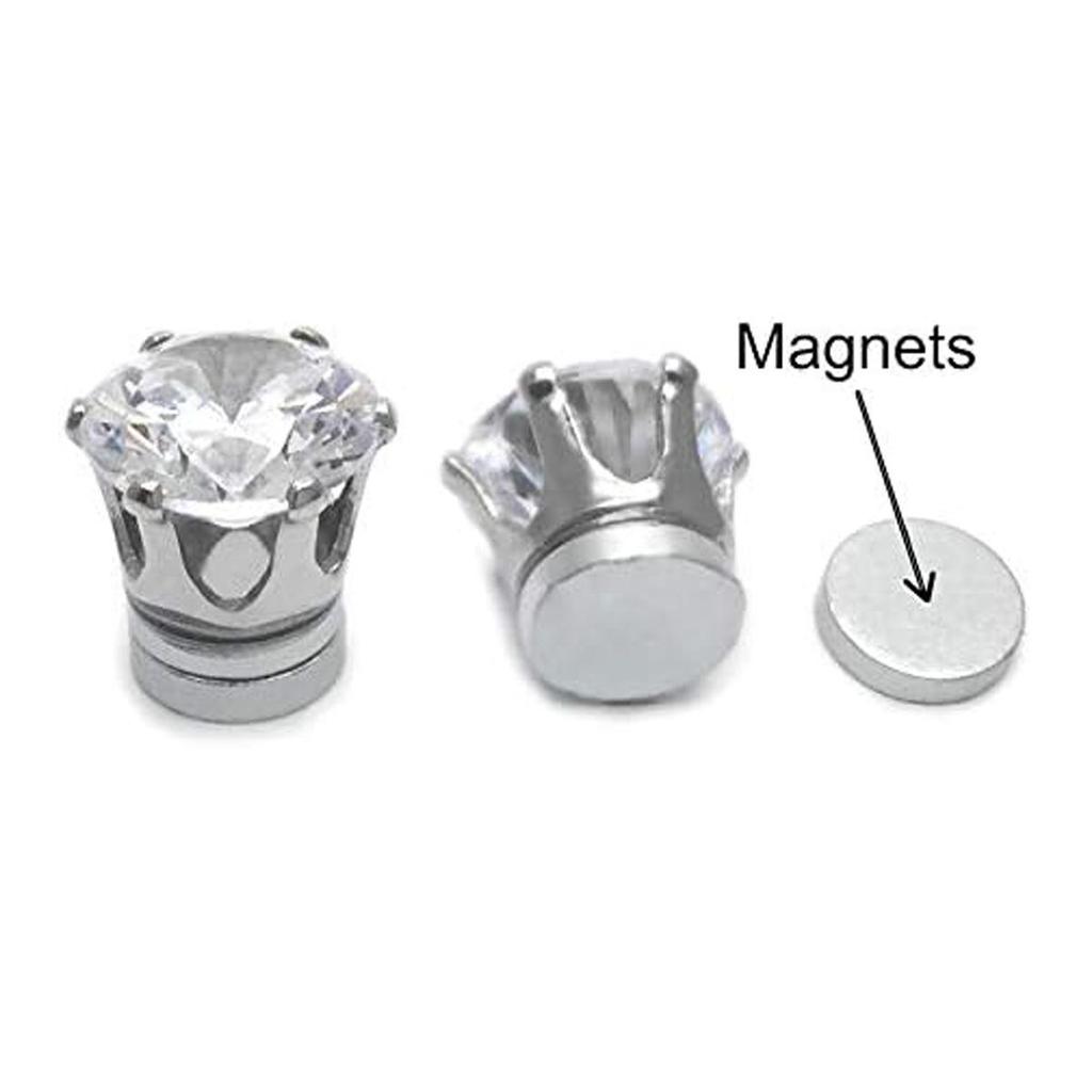 Unisex Magnetische Niet-Piercing Oorklemmen met Zirkonia Studs