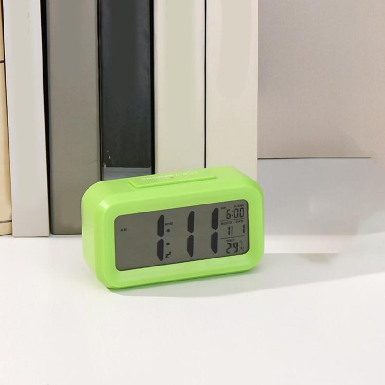 Plastic Digital Clock Temperature Calendar Display 1 Alarm Group Auto Nightlight Snoozes Function Household Essential