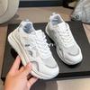 Breathable Mesh Fashion Little White Shoes Versatile 2025 New Thick-soled Lightweight Soft-soled Dad Shoes Women's Single-net Sneakers