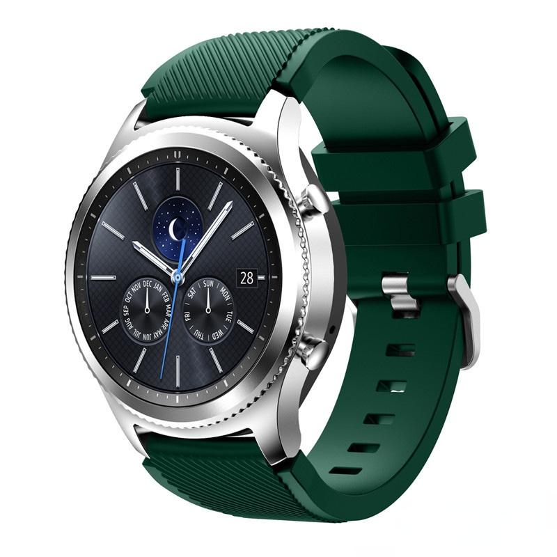 Classic 22mm Silicone Strap For Samsung Galaxy Watch 3 45mm/Huawei Watch 3/GT2 Soft Sport Bracelet Wristband For Amazfit GTR 47mm Correa