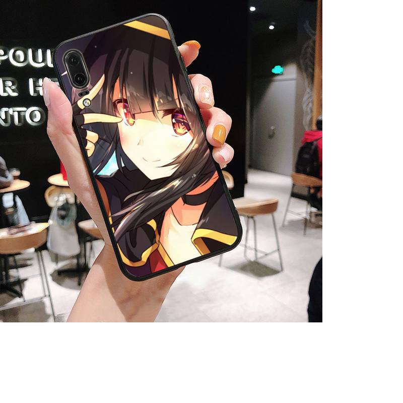Japan Anime Konosuba Megumin Telefonkasten für Huawei P30 plus P8 lite P9 lite Zurück Coque für Psmart P20 pro P10 lite