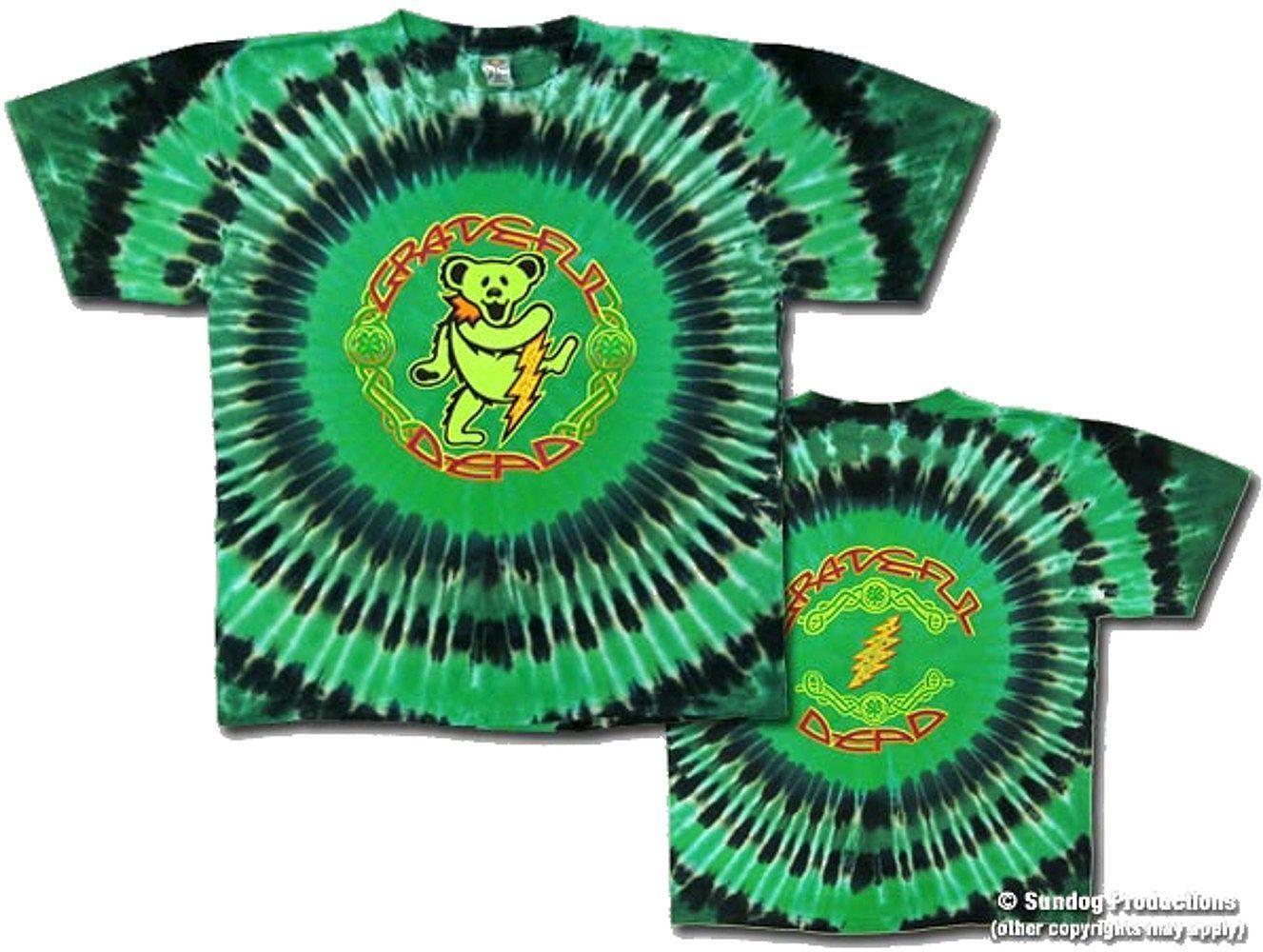 Grateful Dead Dancing Celtic Bear Double Sided T-Shirt S