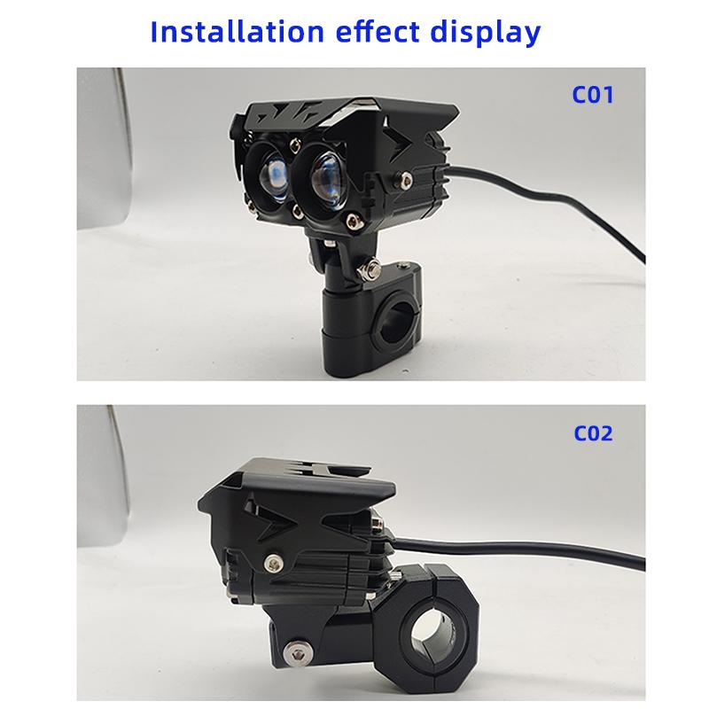 Motorsykkel Spotlight Utvidelsesbrakett Universal Mount Bracket Støtfanger Støtdemperbrakett