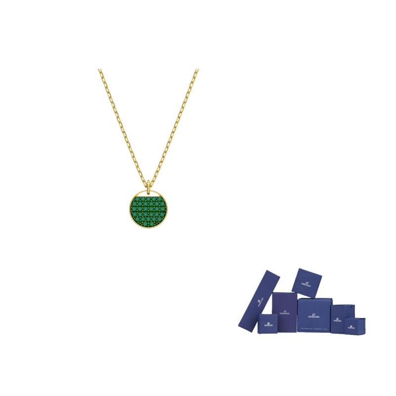 Swarovski Bella V Emerald Crystal Gold Chain Necklace F-Original brand box