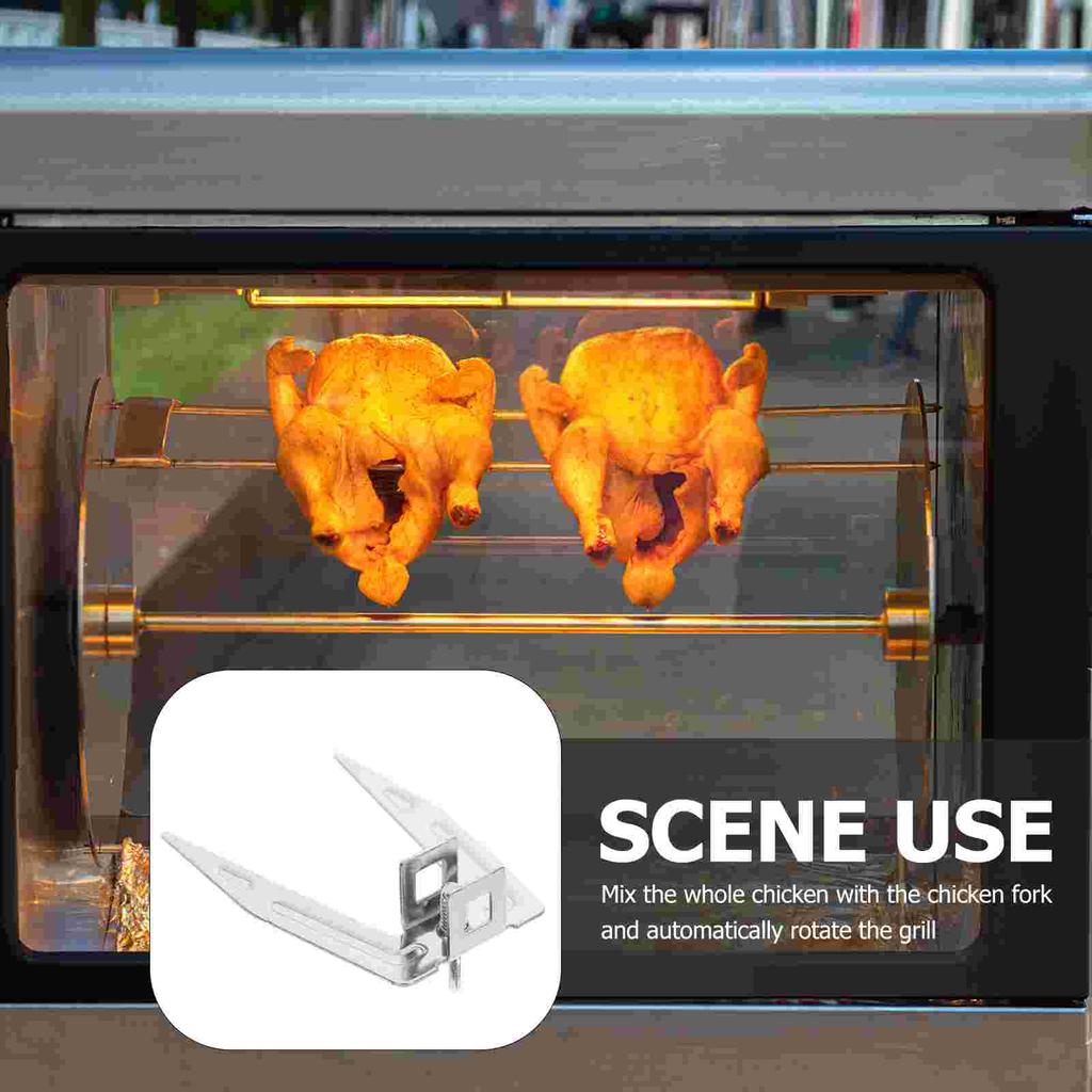 6 sad kuchyňských otočných vidliček na pečené kuře Vidlička na pečení v troubě na grilování Dodávka otočných vidliček na krůtí maso