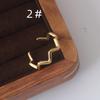 Adjustable 18k Gold Titanium Steel Geometric Ring with Hollow Stars and Moon Design for Women