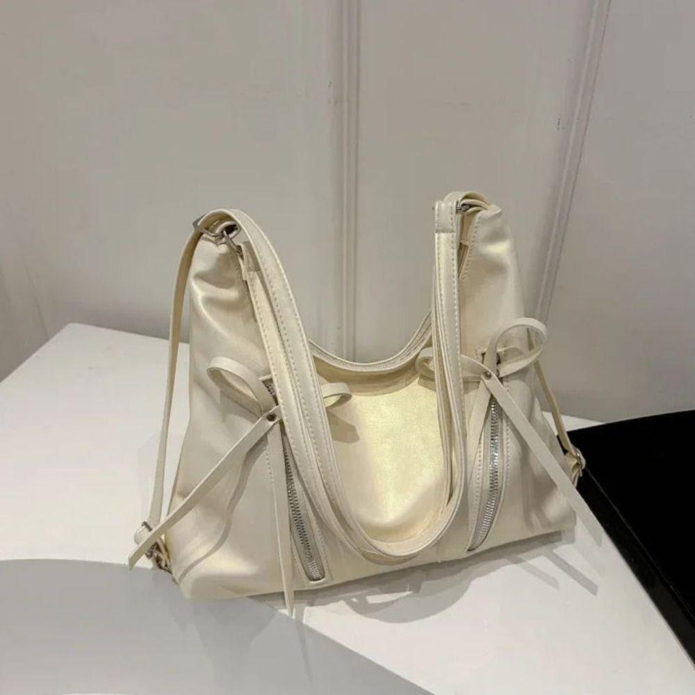 Korean Bows Armpit Bag Stylish Women's Handbags Fashion Bow Tote Bag  Commuting Bag