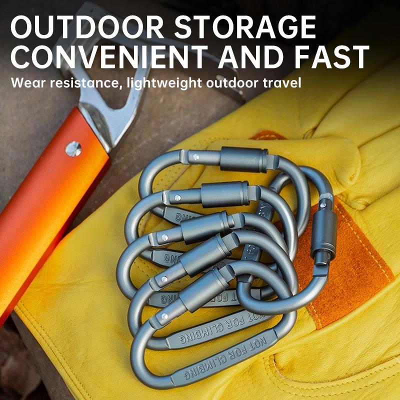 Mountaineering Buckle D-type Quick Hook High Quality Bold Lock Colored Aluminum Alloy Ring Buckle Umbrella Rope Backpack Buckle