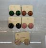 Pearlescent Oil Droplets White Earrings Green Earrings Women's Fashionable Temperament Versatile Earrings High-end Feel